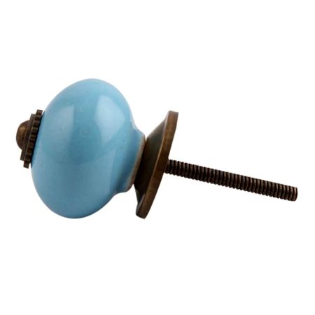 Sky Blue Antique Finishing Ceramic Dresser Knob